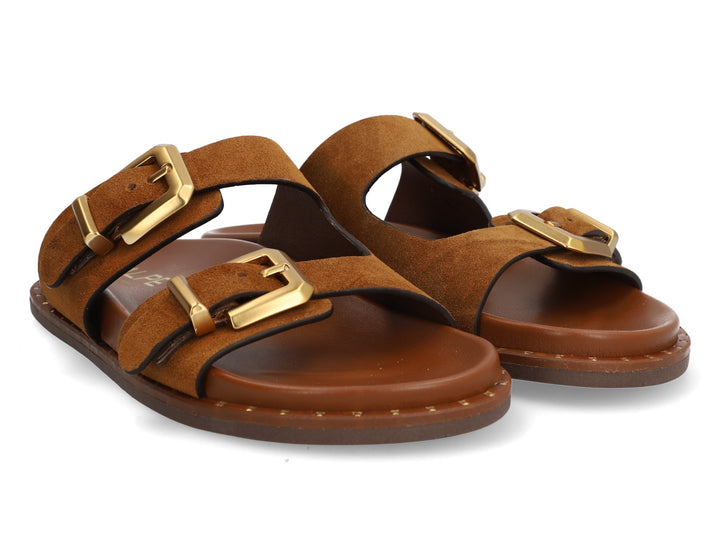 Alpe Suede Buckle Sandals