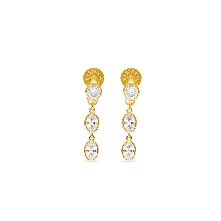 Talis Chains CZ Drop Huggie  Earrings