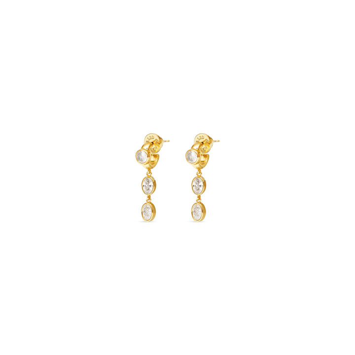 Talis Chains CZ Drop Huggie  Earrings