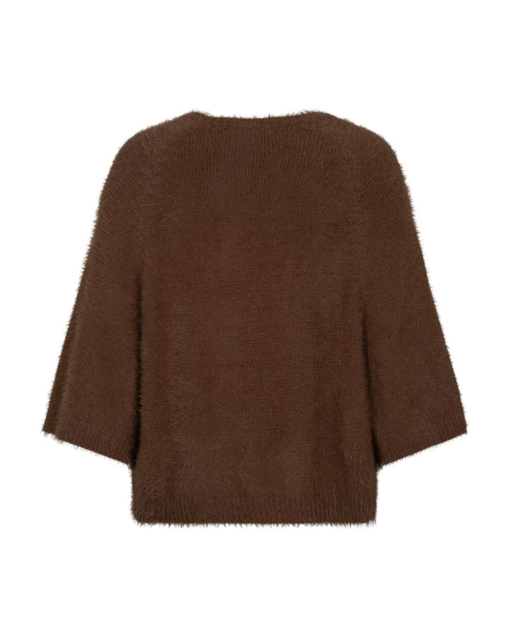 Red Button Fuzzy Cardigan