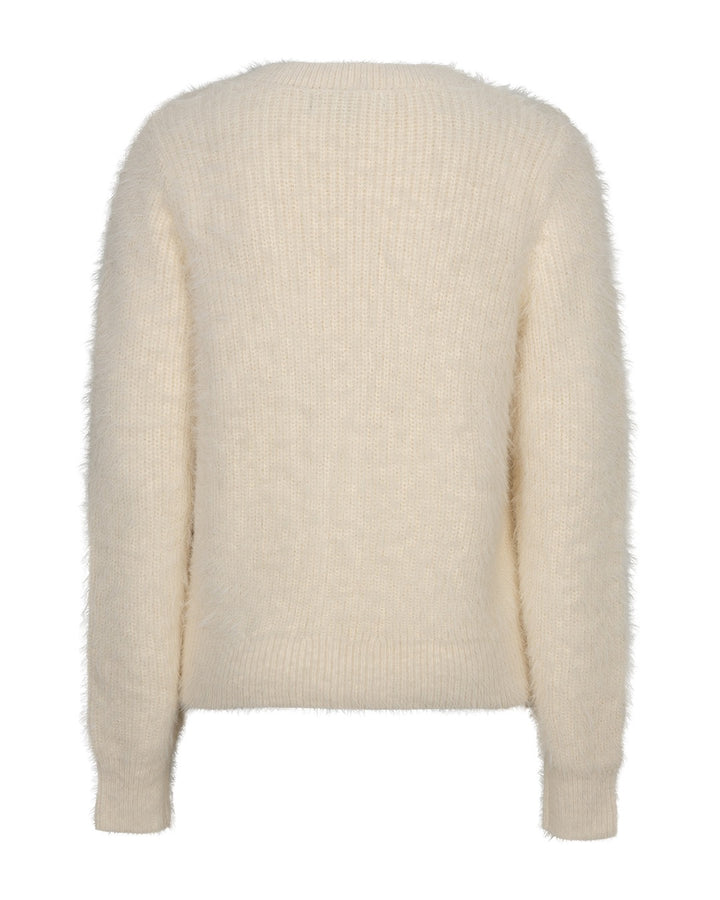 Red Button Fuzzy Cardigan