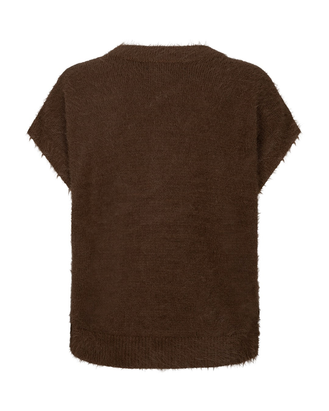 Red Button Fuzzy Vest