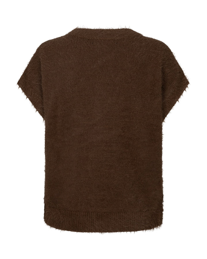 Red Button Fuzzy Vest