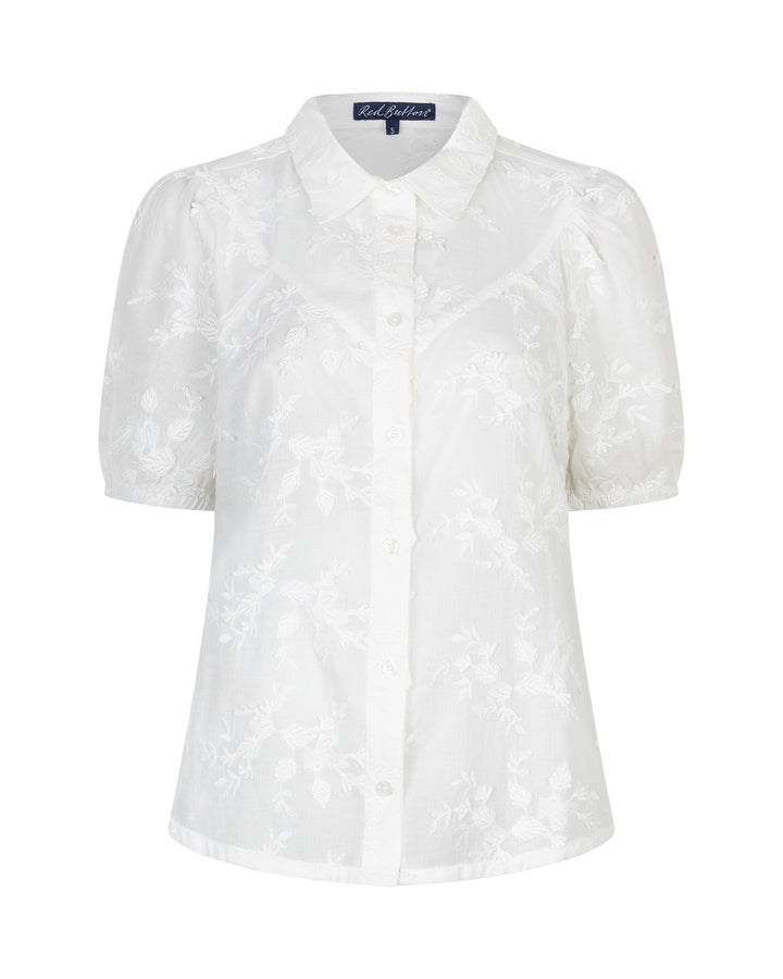 Red Button Victoria Blouse