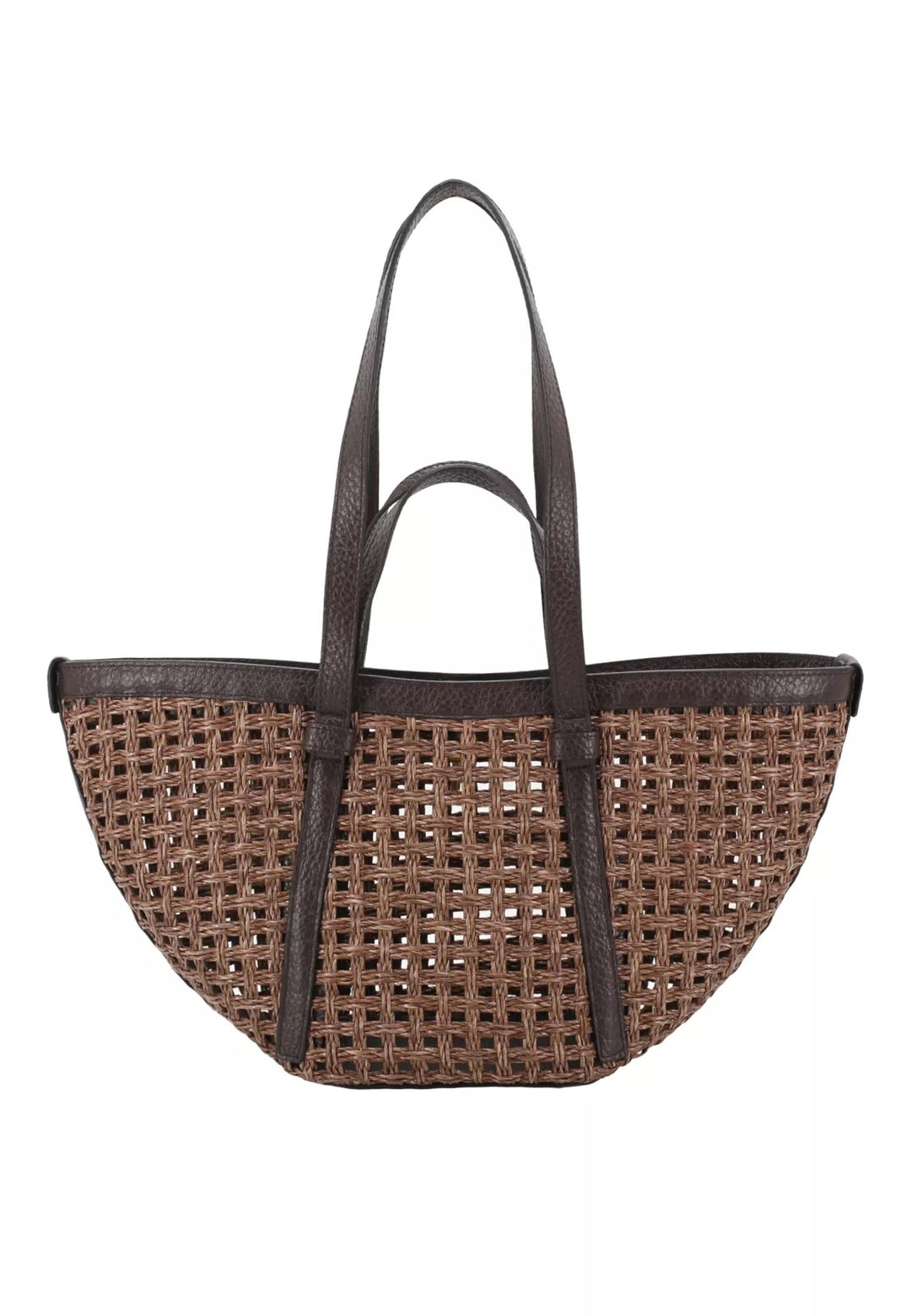 Abro Shopper Medium Raffia/Leather Bag