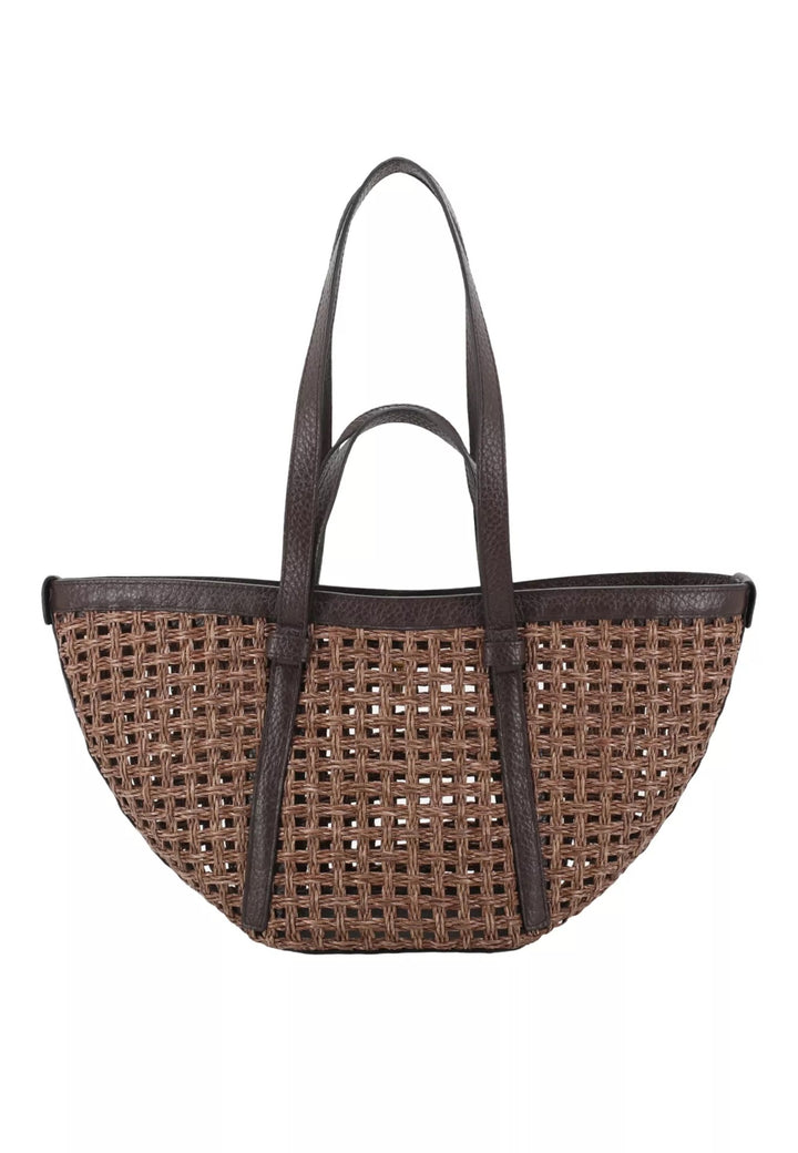 Abro Shopper Medium Raffia/Leather Bag