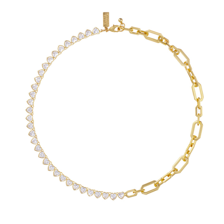 Talis Chains Hearts Tennis Necklace