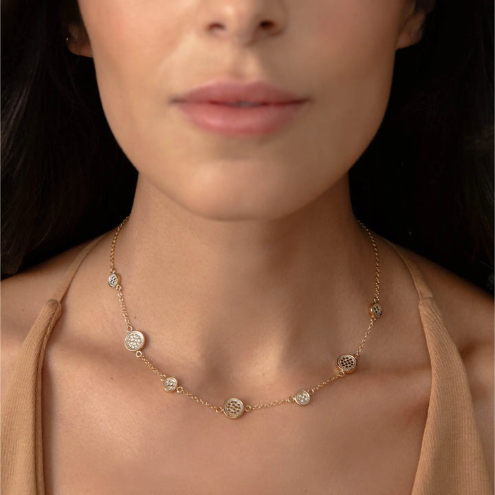 Anna beck Classic Gold station Necklace