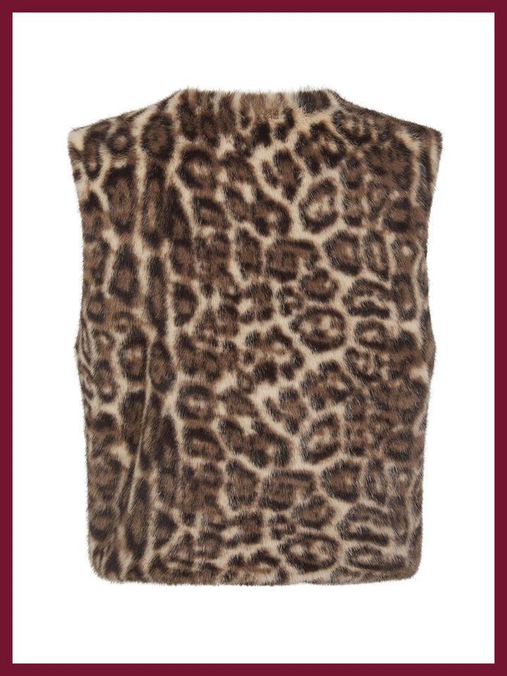 Nooki Faux Fur Gilet leopard