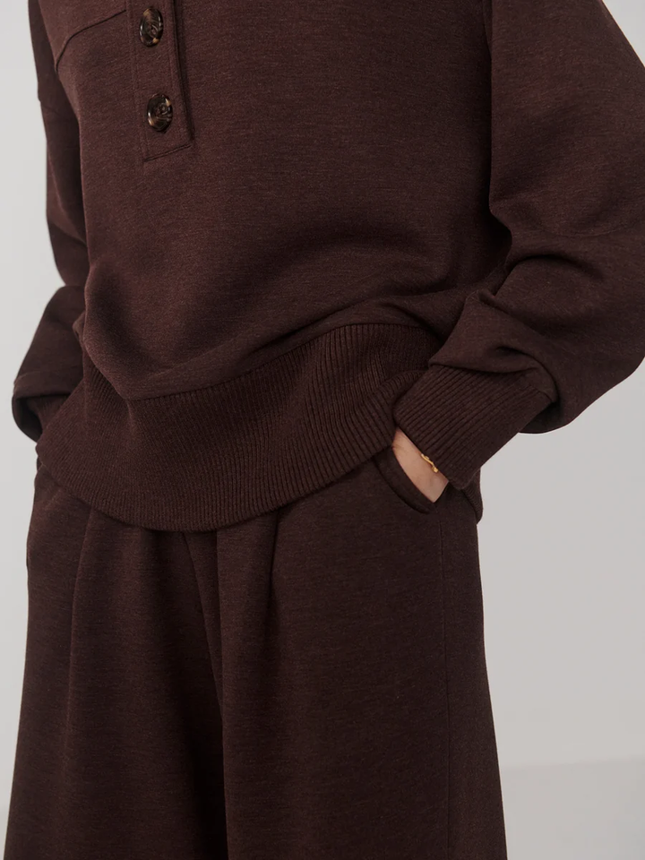 Varley Bronya Button Placket Sweater