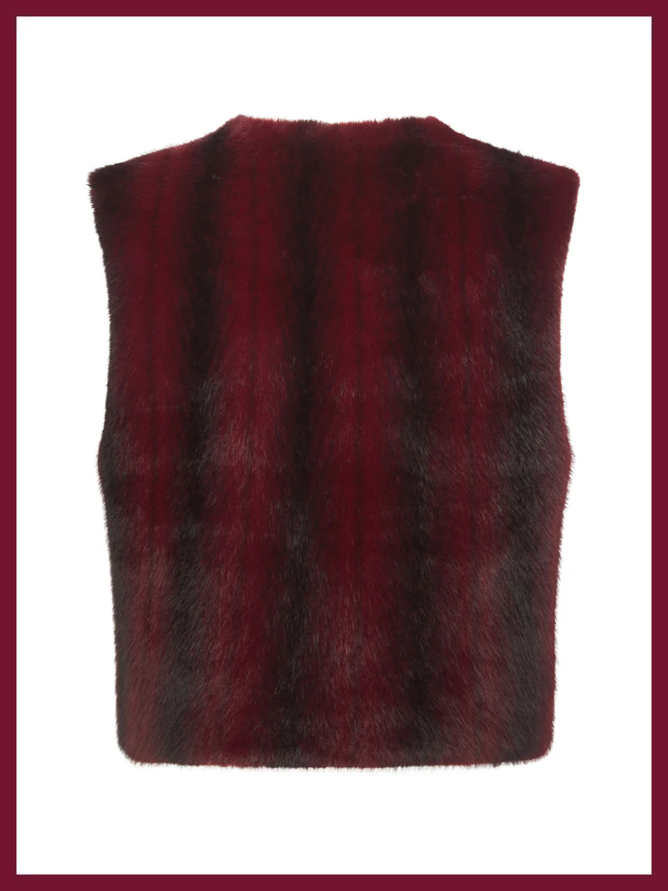 Nooki Faux Fur Gilet Plum