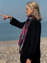 Jo Edwards Midnight wool scarf