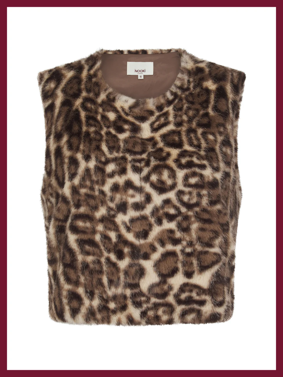 Nooki Faux Fur Gilet leopard