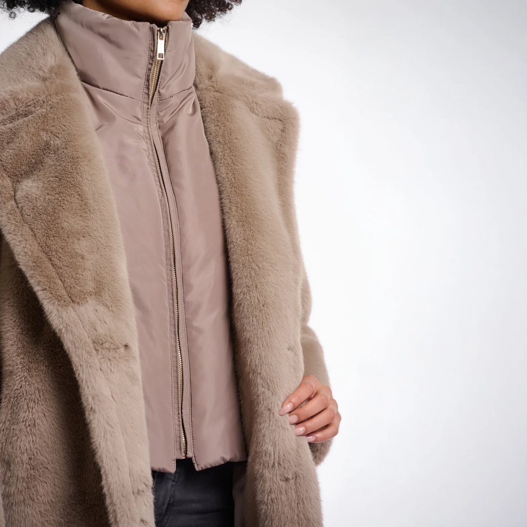 Rino& Pelle Geesje toffee fur coat