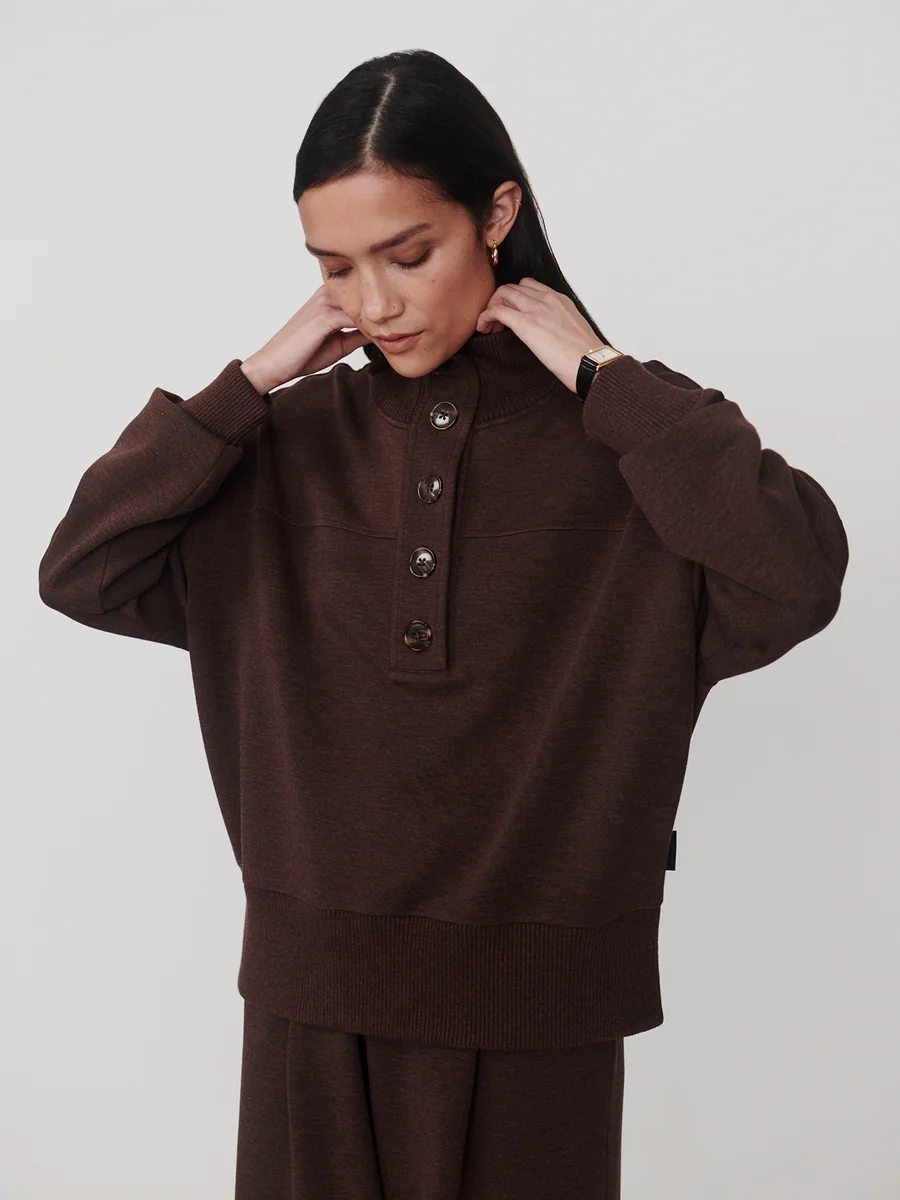 Varley Bronya Button Placket Sweater