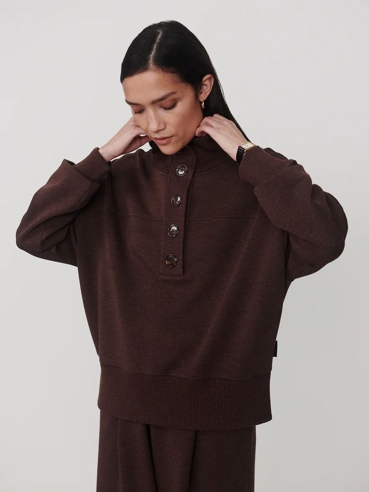Varley Bronya Button Placket Sweater