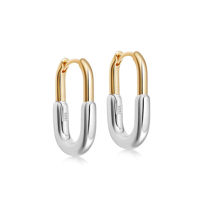 Gold Trip 2 Tone U Hoops