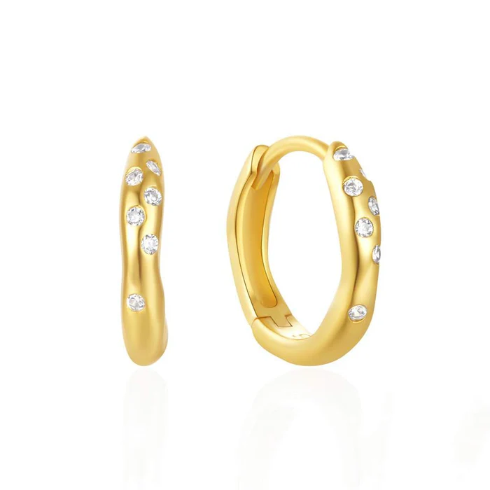 Gold Trip  Gold Huggie Hoops