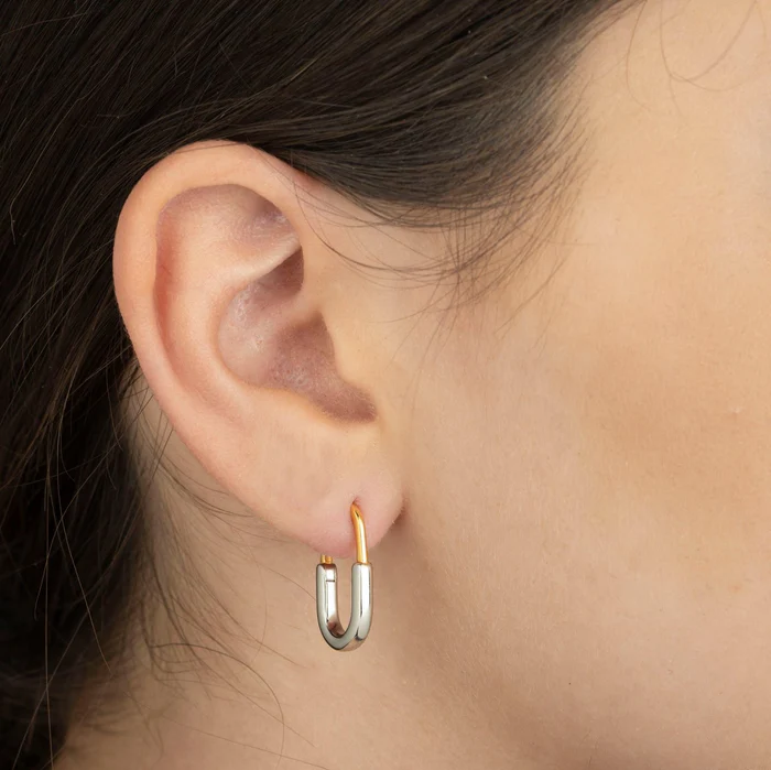 Gold Trip 2 Tone U Hoops