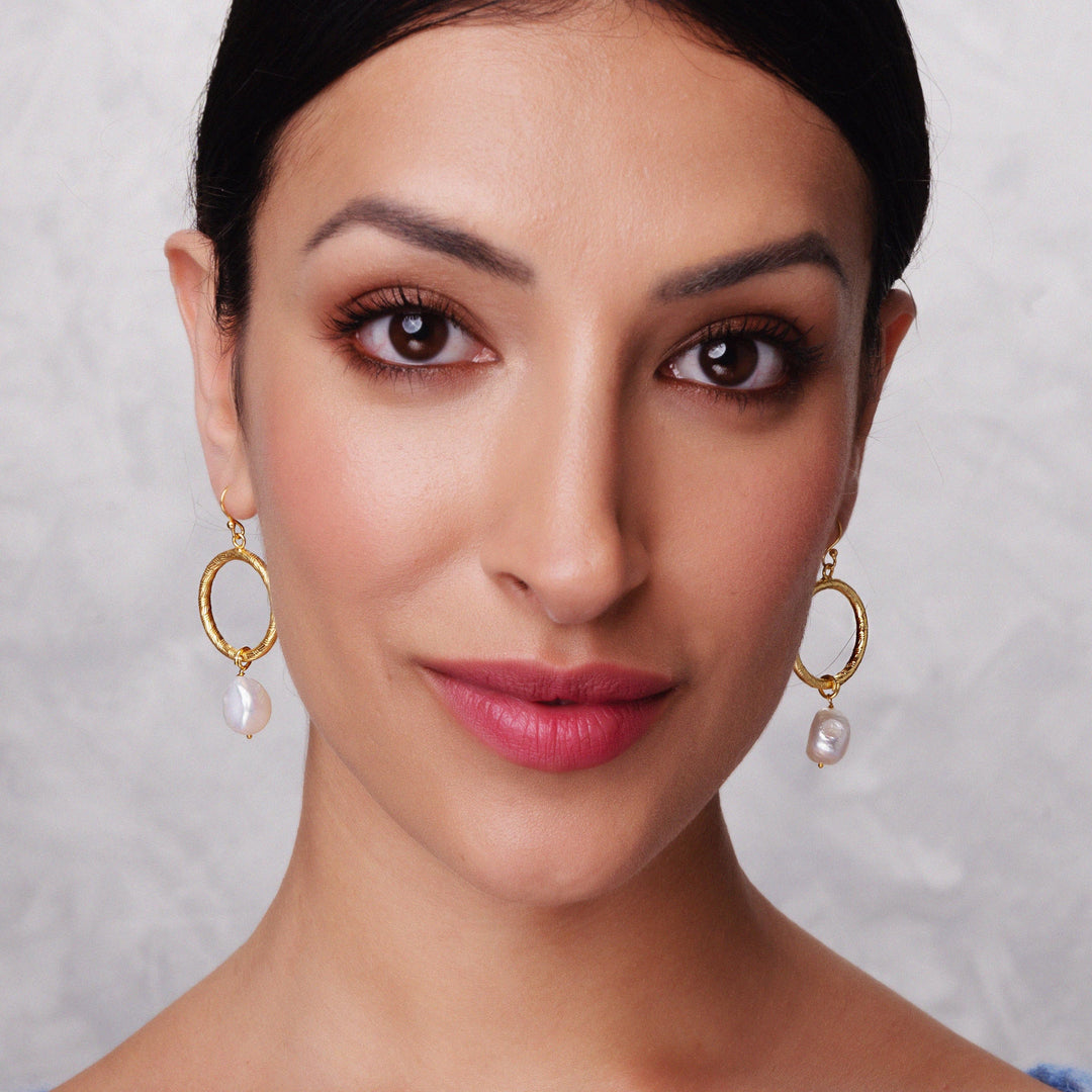 Ashiana Margot Pearl Earrings