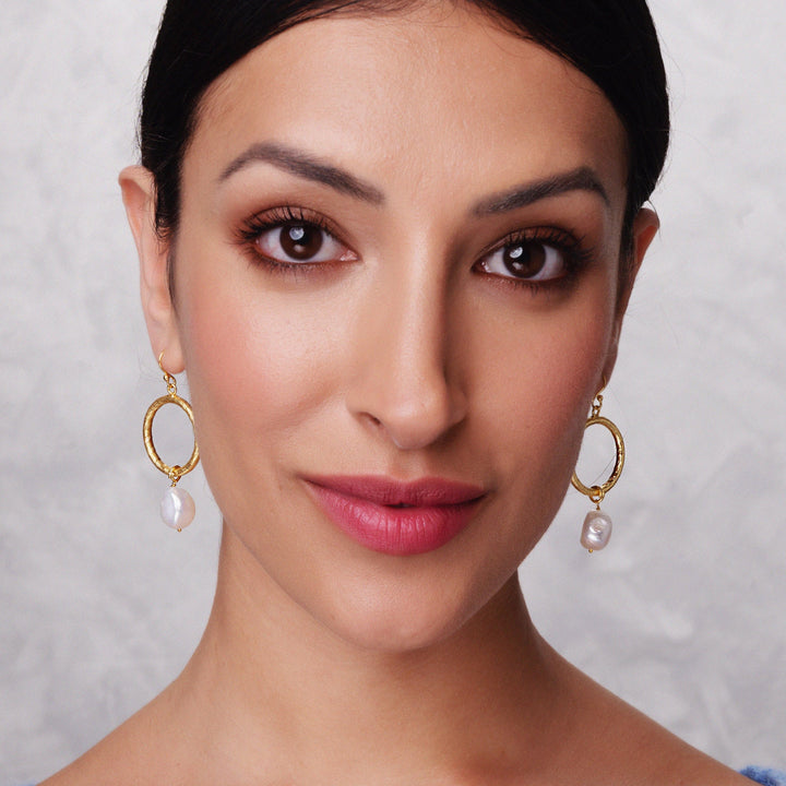 Ashiana Margot Pearl Earrings
