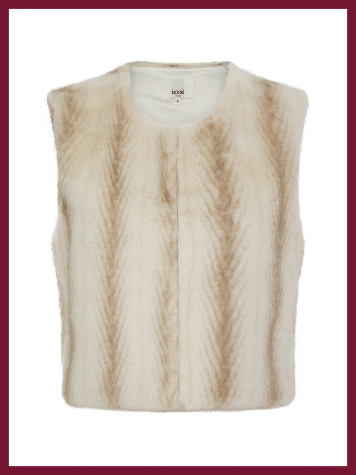 Nooki Faux Fur Gilet leopard