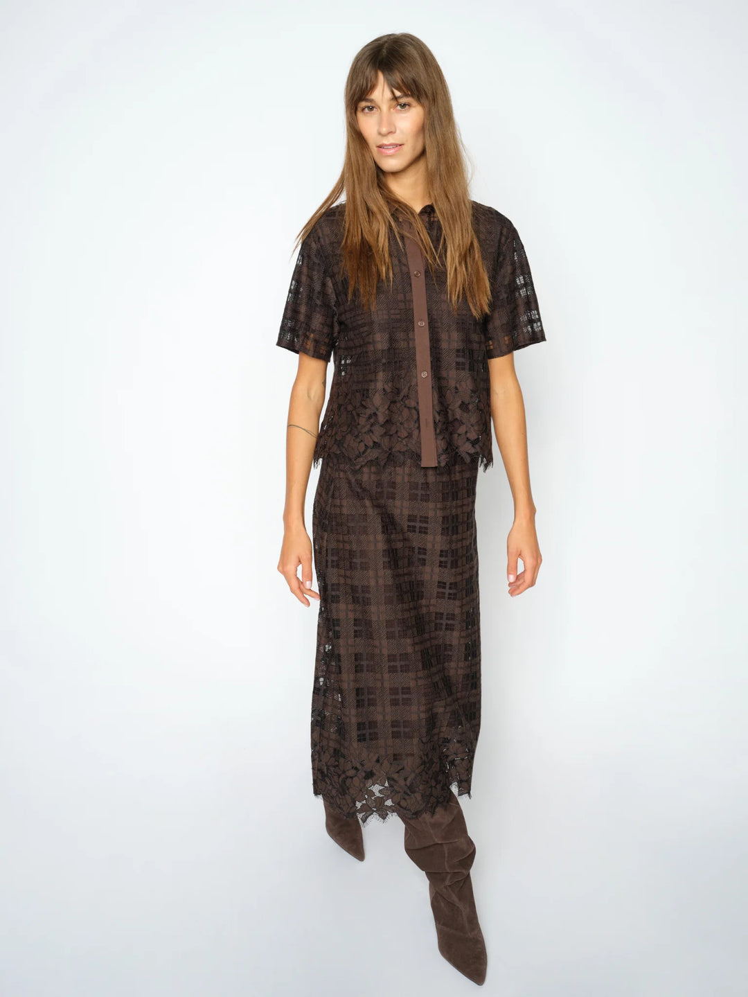 MM Bia Checko Lace Skirt