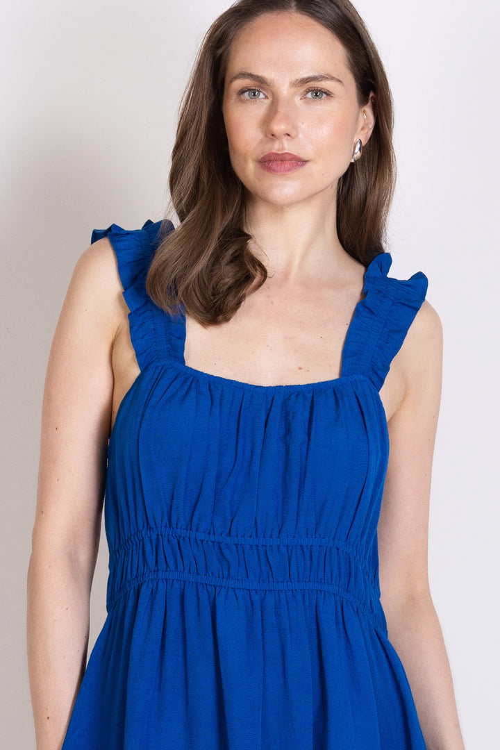 Saige Linen Frill Sundress